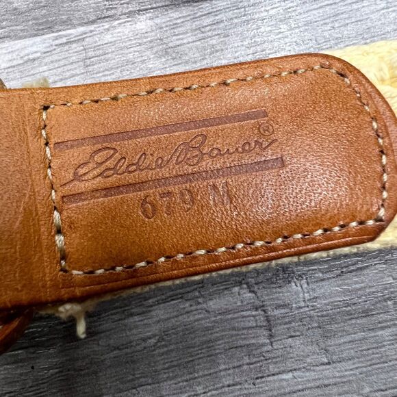 Woven Fabric Leather Belt Size Medium Eddie Bauer Costal Cowgirl - Picture 8 of 10